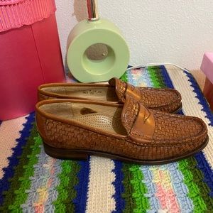 Cole Haan vintage woven penny loafers size 8AA